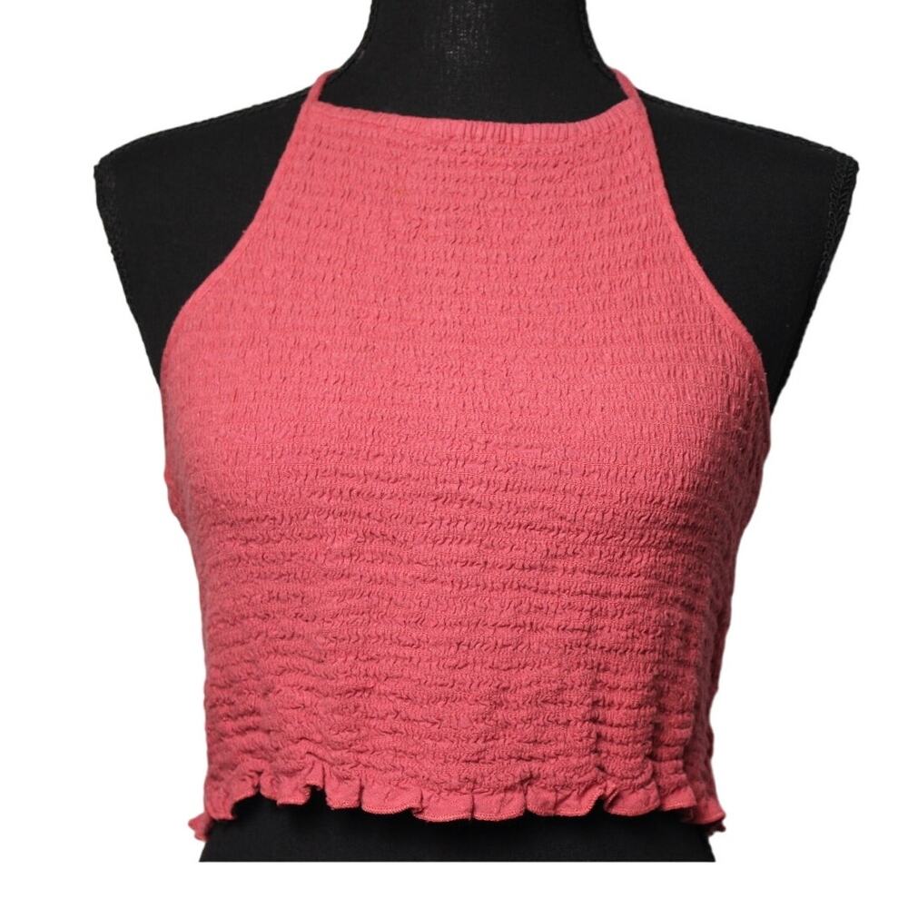 American Eagle Outfitters Pink Stretch Halter‎ Top S/M